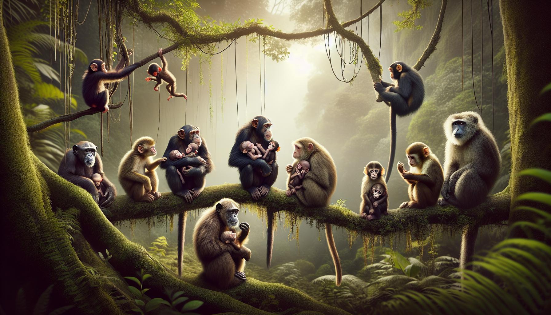 Different Monkey Species and Their Babies
