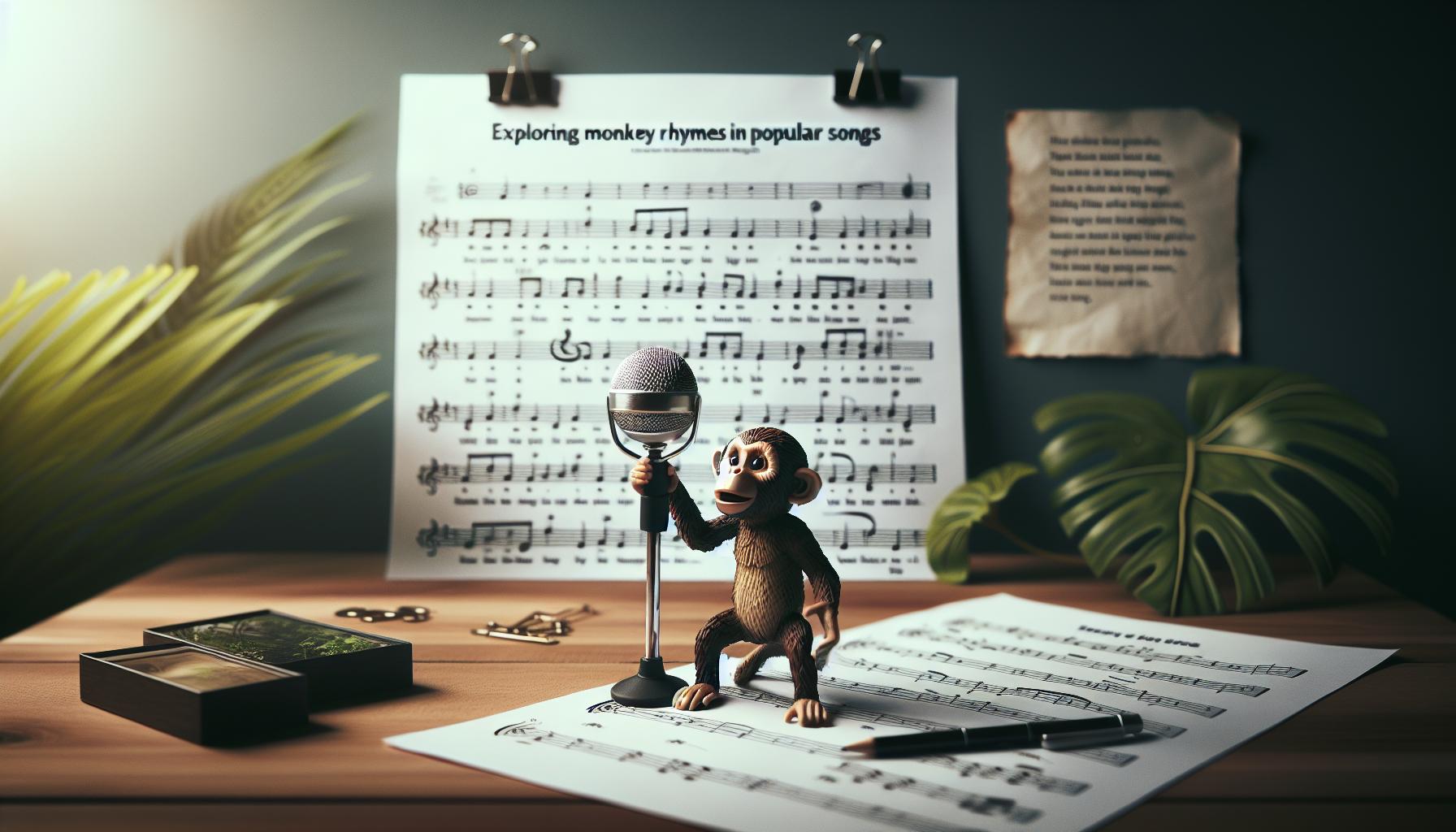 Exploring Monkey Rhymes in Popular Songs