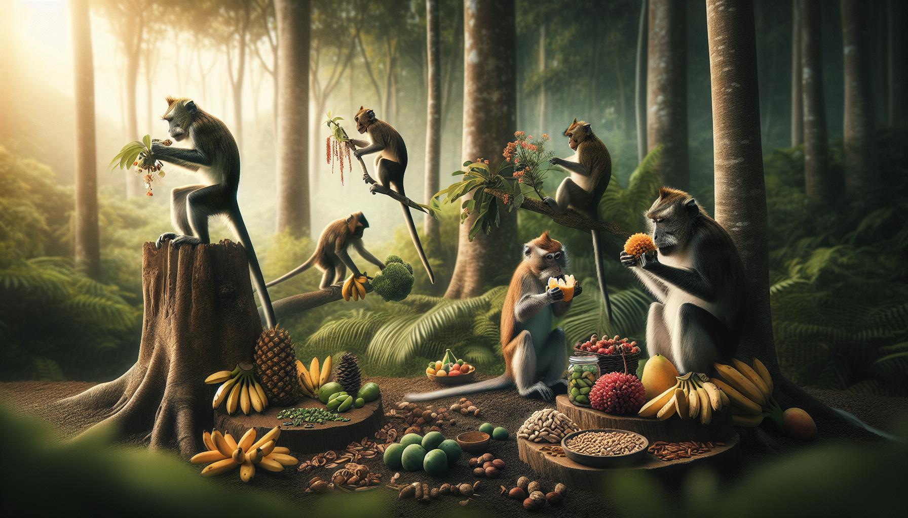 Seasonal and Regional Variations in Monkey Diets