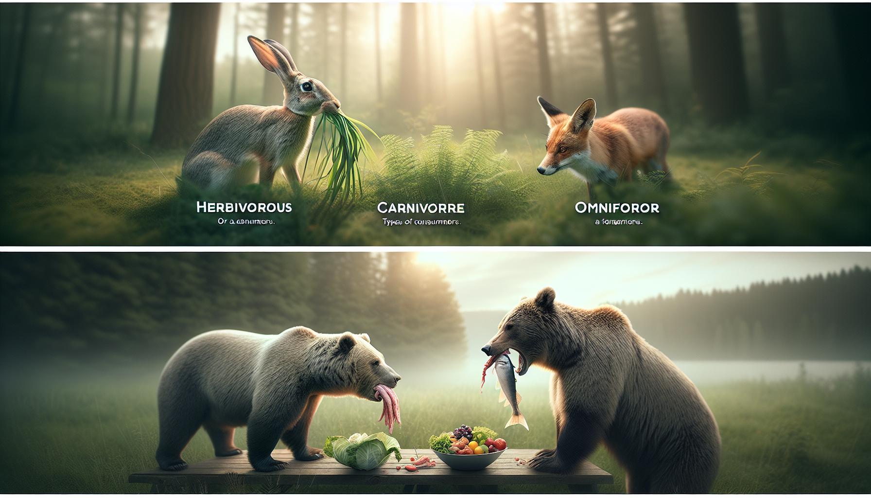 Types of Consumers: Herbivore, Carnivore, Omnivore