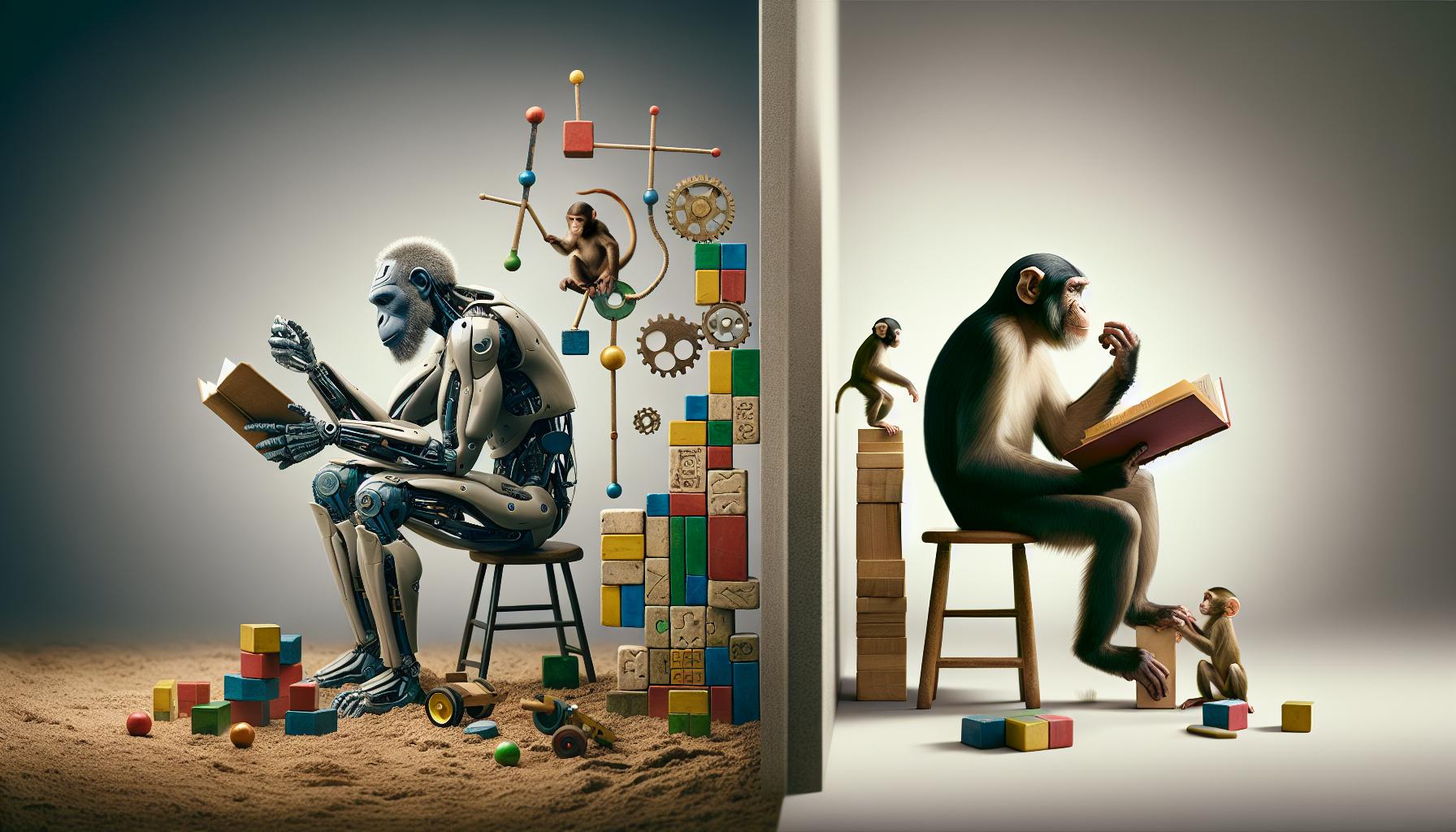 Understanding the Human-Monkey Intelligence Gap